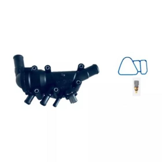Imagem de Kit Válvula Termostática BK311BS-82 Ford Fiesta Courier Ka Focus 1.0 1.6 Zetec Rocam 99/02 Carcaça Com Sensor - XS6E8A585AG - XS6E8A586AL -