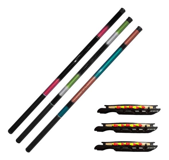 Kit Vara De Pesca 5,40 Mts + 3 Enrolador De Linha Menor preço em Kit Vara De Pesca 5,40 Mts + 3 Enrolador De Linha