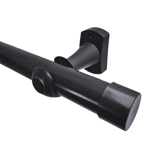 Imagem de Kit varão de aço simples 2 metros 19mm com pintura eletrostática