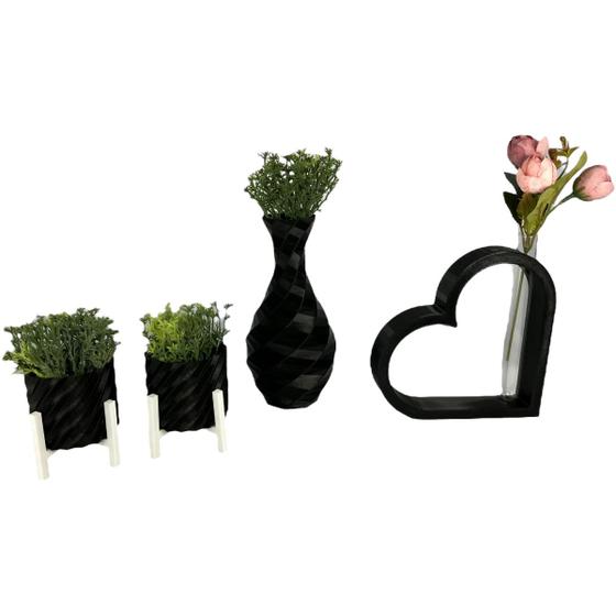 Imagem de Kit Vasinhos Decoração Mesa Festa Romântico Noivado Decor