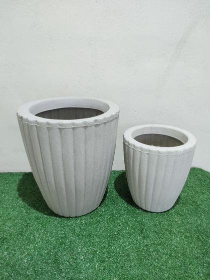 Imagem de kit vaso para planta coluna grega de polietileno decorativo moderno e leve