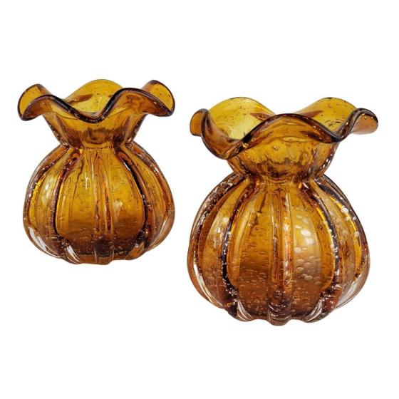 Kit Vasos Trouxinhas de Murano Wolff - Âmbar (2 Peças) Menor preço em Kit Vasos Trouxinhas de Murano Wolff - Âmbar (2 Peças)