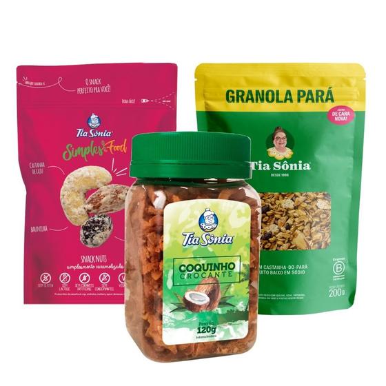 Imagem de Kit Vegana Granola Pará, Mix Frutas e Castanhas Caramelizada