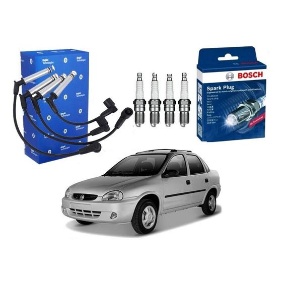 Imagem de Kit Vela Cabo Delphi Corsa Classic 1.0 Flex 2005 A 2010