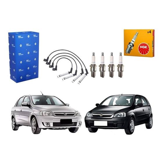 Imagem de Kit Vela Cabo Ngk Corsa Novo 1.0 2005 A 2012