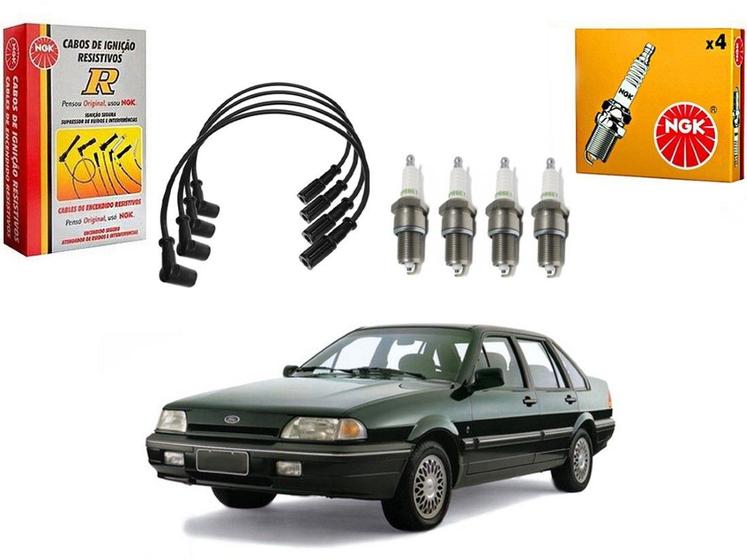 Imagem de Kit vela cabo ngk original ford versailles 1.8 2.0 1984 a 1994