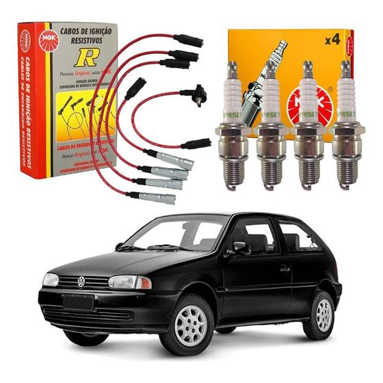 Imagem de Kit Vela Ignição Cabo Ngk Gol G2 1.8 Ap Gasolina 1995 A 1996