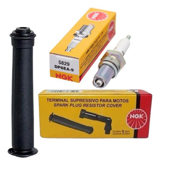 Imagem de Kit Vela Ignição, Cachimbo Xlx 350 Ngk