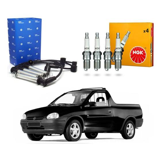 Imagem de Kit Vela Ngk Cabo Corsa Pick Up 1.6 8v 1997 A 2003