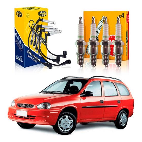 Imagem de Kit Vela Ngk Cabo Corsa Wagon 1.6 8v 1997 A 2003