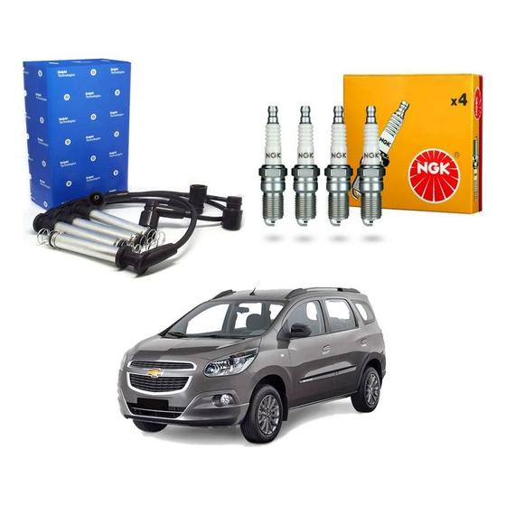 Imagem de Kit Vela Ngk Cabo Spin 1.8 8v 2012 A 2016
