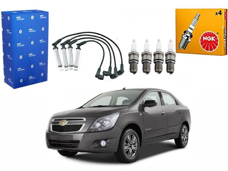 Imagem de Kit vela ngk delphi original chevrolet cobalt 1.8 2012 a 2016