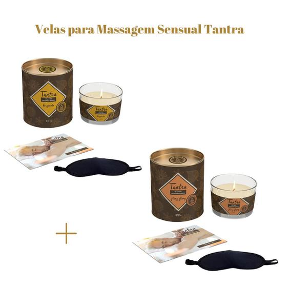 Imagem de Kit Velas para Massagem Sensual Tantra Bergamota e Tantra Ylang Ylang