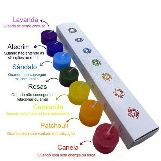 Imagem de Kit Velas Perfumadas 7 Chakras Equilibrio