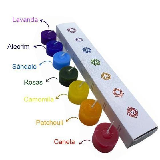 Imagem de Kit Velas Perfumadas 7 Chakras Equilibrio