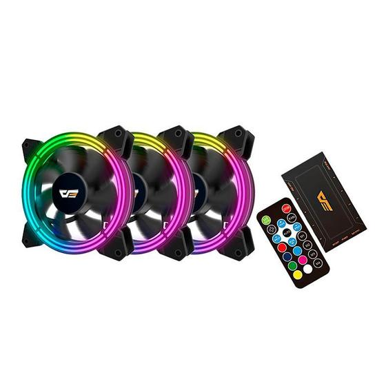 Menor preço em Kit Ventoinhas Aigo DarkFlash CF11 Pro 3in1 ARGB 3x120mm