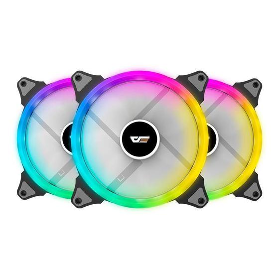 Imagem de Kit Ventoinhas Aigo DarkFlash CS140 RGB 3x140mm, CS140 3in1