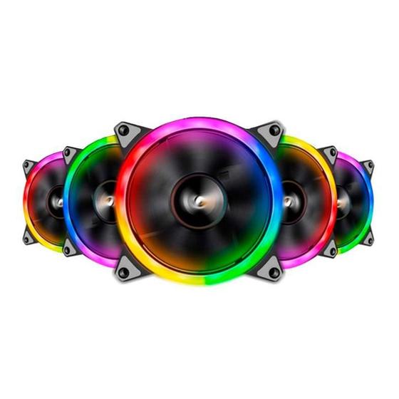 Kit Ventoinhas Aigo DarkFlash DR12 Pro 5in1 RGB 5x120mm Menor preço em Kit Ventoinhas Aigo DarkFlash DR12 Pro 5in1 RGB 5x120mm