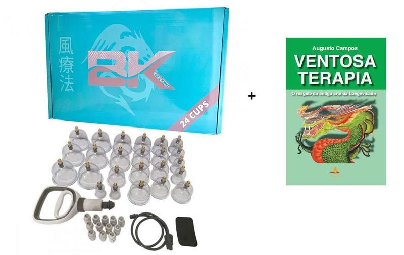 Imagem de Kit Ventosa Bk Com 24 Copos Com Livro Ventosaterapia