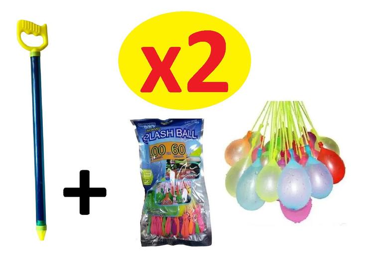 Imagem de Kit Verão c/ 200 bexigas + 2 Esguichos de água Brinquedo