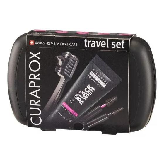 Imagem de Kit Viagem Travel Set Black Is White Curaprox