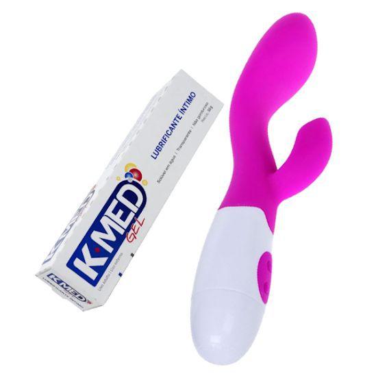 Imagem de Kit Vibrador Ponto G Clitóris Gel Lubrifica Íntimo K-Med50g