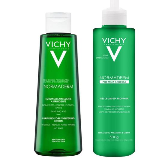 Imagem de Kit vichy normaderm- gel limpeza profunda 300g + tônico adstringente 200ml (2 produtos)