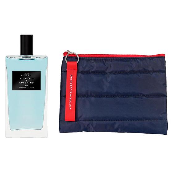 Imagem de Kit Victorio & Lucchino Frescor Extremo EDT Perfume Masculino 150ml + Necessaire Azul e Vermelho