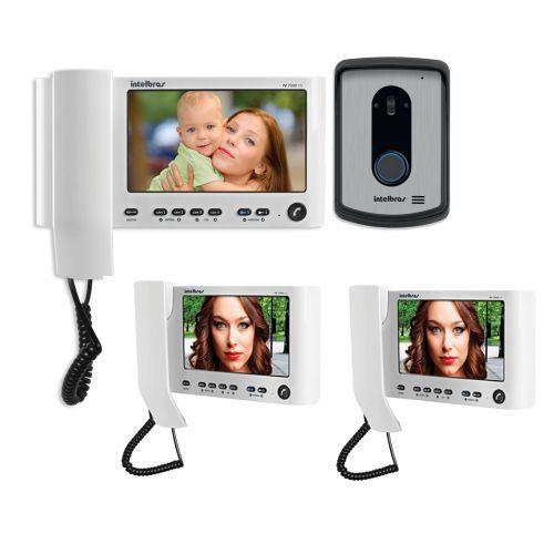 Kit Video Porteiro Color IV 7010 HS + 2 Extensões Vídeo IV 7000 HS IN Intelbras Menor preço em Kit Video Porteiro Color IV 7010 HS + 2 Extensões Vídeo IV 7000 HS IN Intelbras