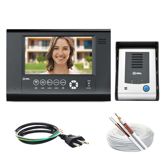 Kit Vídeo Porteiro HDL Com Câmera Sense Seven S Com Cabo Blindado p/ Instalação e Cabo Plug Tomada Menor preço em Kit Vídeo Porteiro HDL Com Câmera Sense Seven S Com Cabo Blindado p/ Instalação e Cabo Plug Tomada