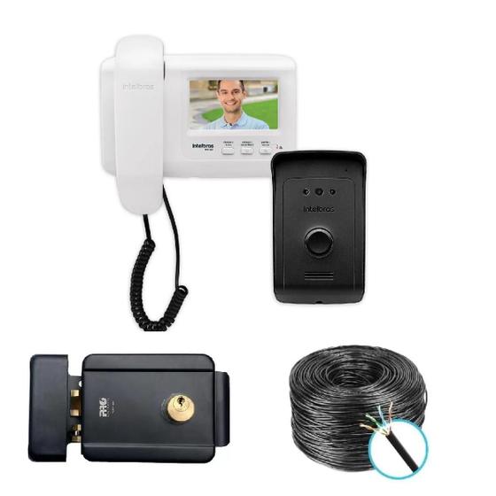 Kit Video Porteiro Intelbras 1010 + Fechadura + Cabo 100% Cobre 20m Menor preço em Kit Video Porteiro Intelbras 1010 + Fechadura + Cabo 100% Cobre 20m