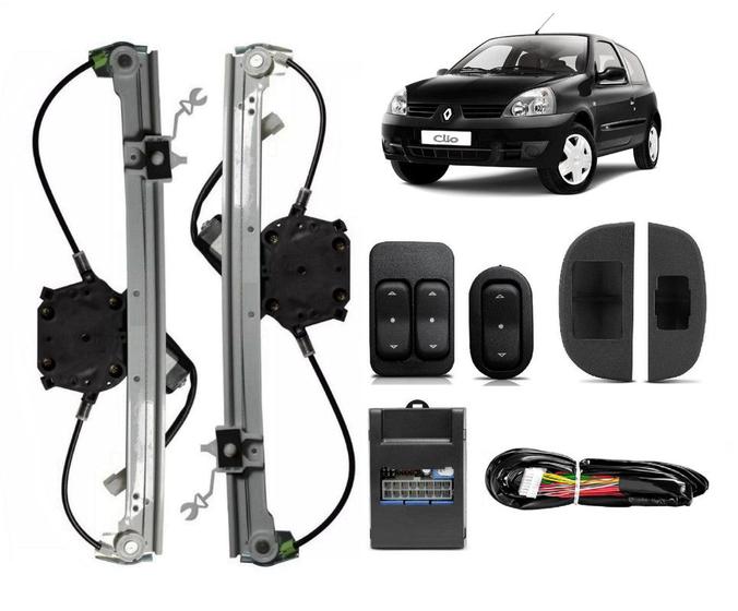 Imagem de Kit Vidro Eletrico Clio 2 Portas 2015 2016 Modulo Sensorizad