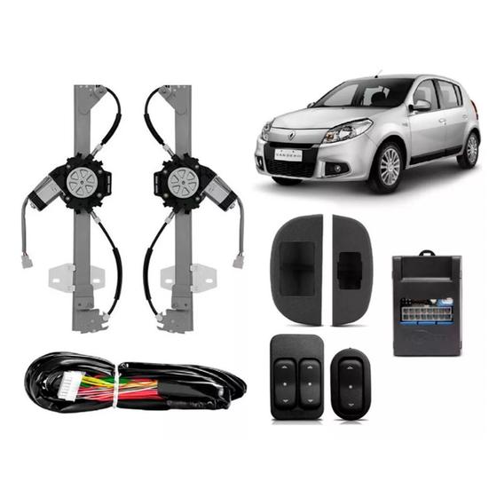 Imagem de Kit Vidro Elétrico Dianteiro c/ Sensor Sandero 4P 2011-2012