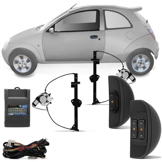 Kit Vidro Elétrico Ford Ka 1997 1998 1999 2000 2001 2002 2003 2 Portas Sensorizado VKA1E210 Menor preço em Kit Vidro Elétrico Ford Ka 1997 1998 1999 2000 2001 2002 2003 2 Portas Sensorizado VKA1E210