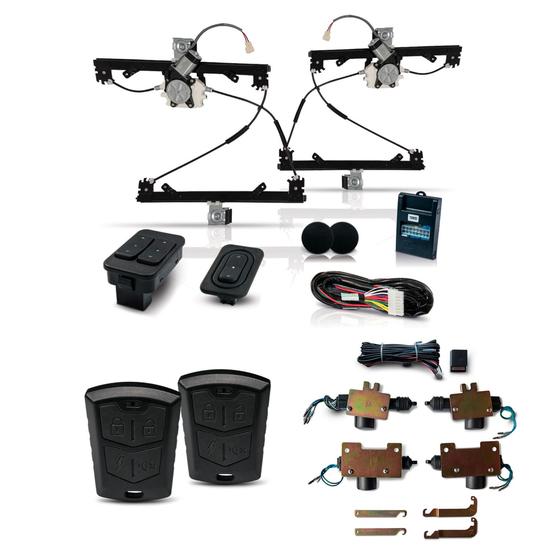 Kit Vidro Eletrico Nova Montana Inteligente + Trava Elétrica e Alarme Menor preço em Kit Vidro Eletrico Nova Montana Inteligente + Trava Elétrica e Alarme