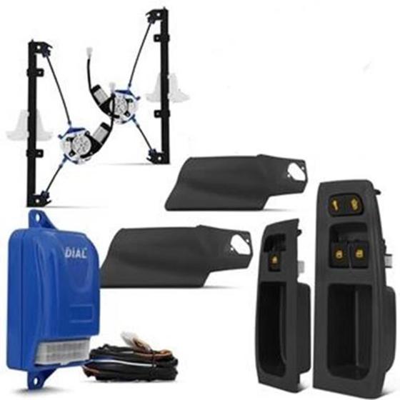 Kit vidro elétrico portas dianteiras fox 4p 2003 em diante botão sem moldura Menor preço em Kit vidro elétrico portas dianteiras fox 4p 2003 em diante botão sem moldura