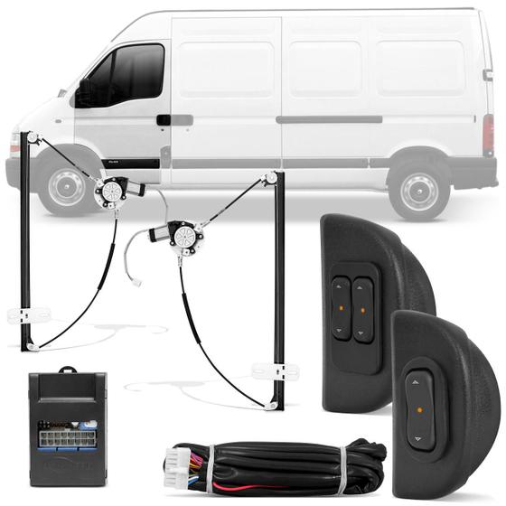 Kit Vidro Elétrico Renault Master 2007 2008 2009 2010 2011 2012 2 Portas Sensorizado VMS1E210 Menor preço em Kit Vidro Elétrico Renault Master 2007 2008 2009 2010 2011 2012 2 Portas Sensorizado VMS1E210