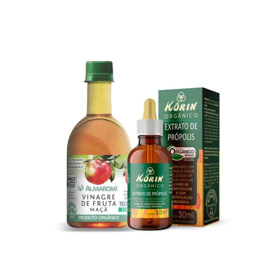 Imagem de Kit: Vinagre de maçã 400ml mais Propolis Verde 30ml Organicos