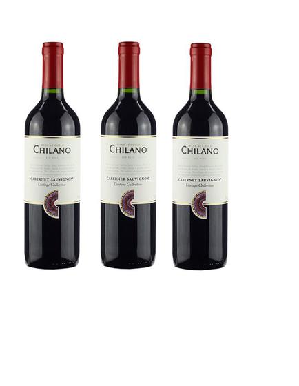 Imagem de Kit Vinho Chilano Tinto Seco Cabernet Sauvignon 750ml 3uni