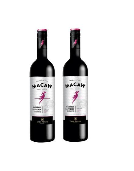 Imagem de Kit Vinho Macaw Cabernet Sauvignon Tinto Demi-Sec 750ml 2uni