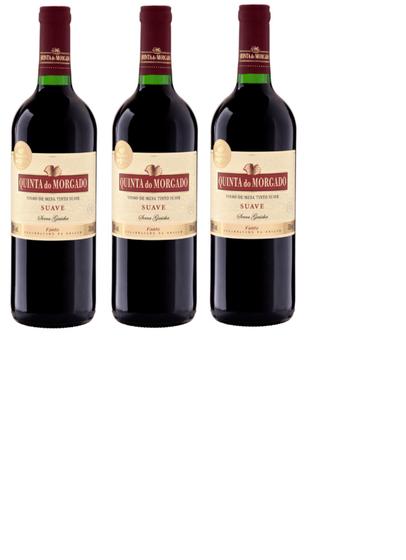 Imagem de Kit Vinho Quinta Do Morgado Tinto Suave 750ml 3 unidades