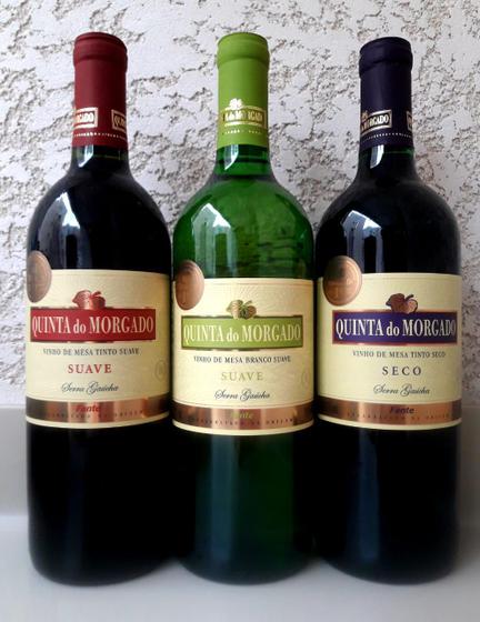 Imagem de Kit Vinho Quinta Do Morgado Tinto Suave + Seco + Branco Suave 750ml