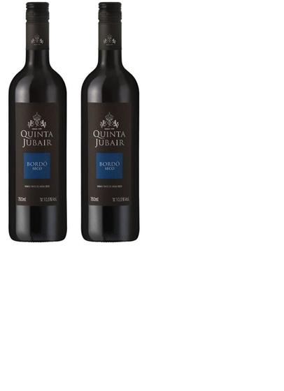 Imagem de Kit Vinho Quinta Jubair Bordô Tinto Seco 750ml 2 unidades