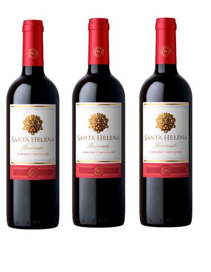 Imagem de Kit Vinho Santa Helena Tinto Meio Seco Reservado 750ml 3uni