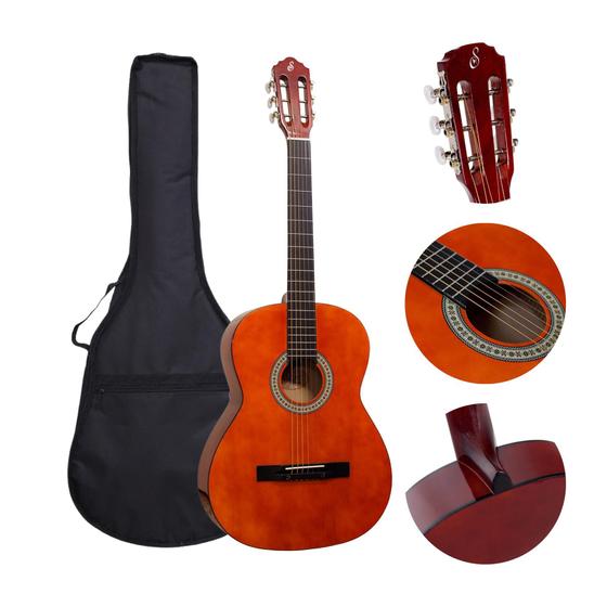 Imagem de Kit Violao Aço Acustico Giannini Start S14 N Natural + Capa