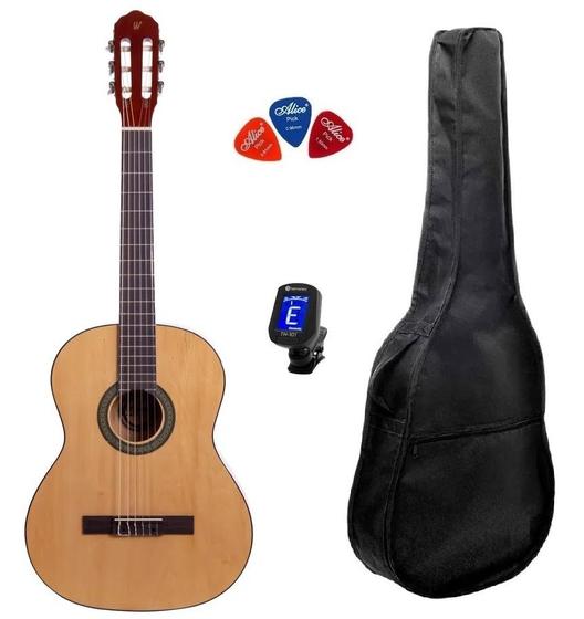 Imagem de Kit Violão Acustico Winner AW20 39 Estudante Nylon Natural