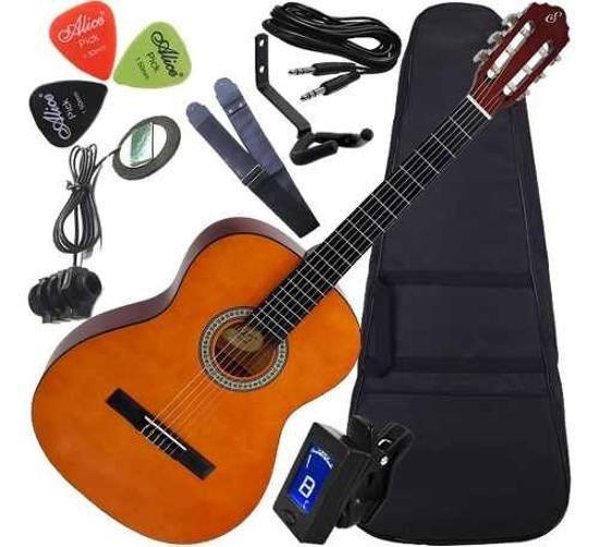 Imagem de Kit Violão Elétrico Com Capa + Acessórios N14 Preto Giannini