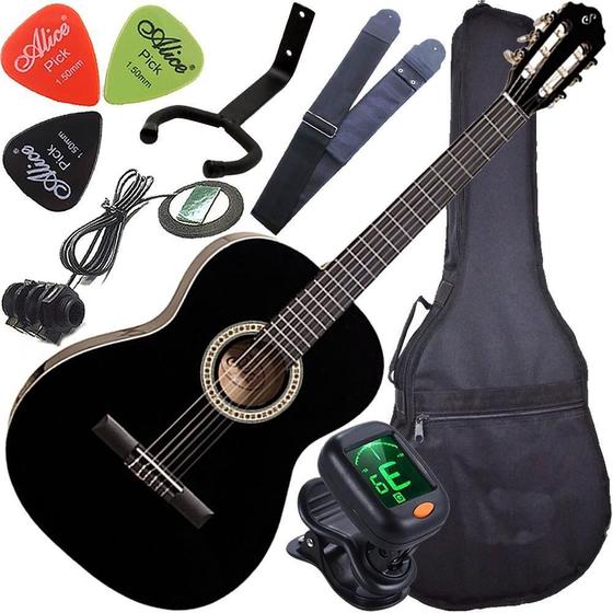 Imagem de Kit Violão Eletroacústico Com Capa + Acessórios N14 Giannini