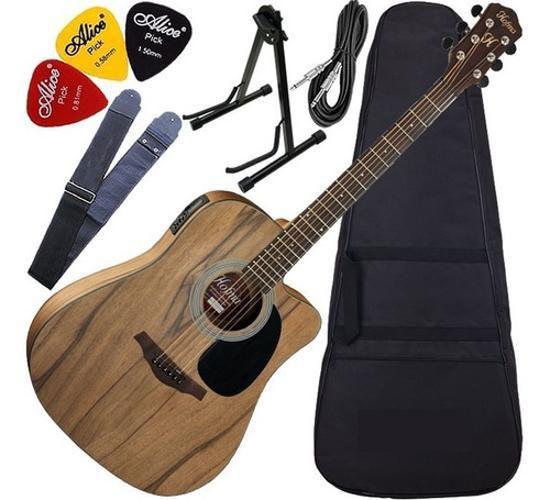 Imagem de Kit Violão Eletroacústico Folk Com Capa + 4010 Hmf270 Hofma