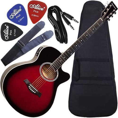 Imagem de Kit Violão Eletroacústico Mini Jumbo C/Eq Gsf1R Brb Giannini